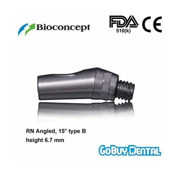Straumann Compatible RN Angled Abutment, 15 type B, height 6.7mm, Long(Regular Neck) Straumann Compatible RN Angled Abutment, 15 type B, height 6.7mm, Long(Regular Neck)
