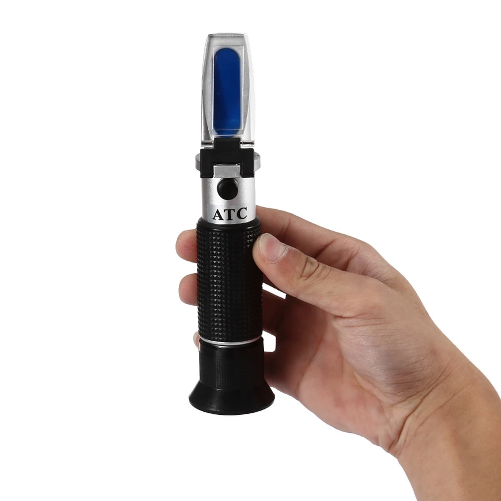 Portable 020 Brix Refractometer Optical Sugar Food Beverages Juice Fruit ATC Content Meter