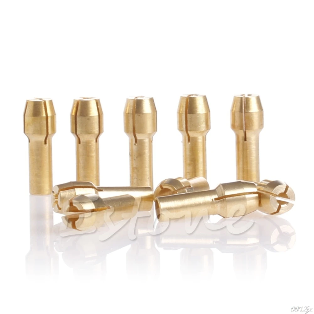 

10Pc Brass Drill Chucks Collet Bits 4.3mm 0.5-3.2mm Shank For Dremel Rotary Tool C90A New Drop ship