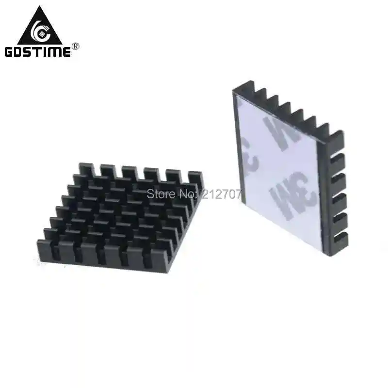 heatsink 25x25x5mm black(6)
