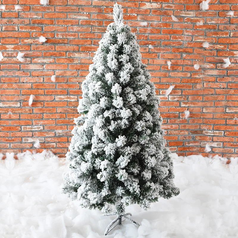 

240CM Christmas Artificial Fake Tree White Cedar Snowflake Trees Snow Flocking Tree New Year Decorations For Home Holiday Mall
