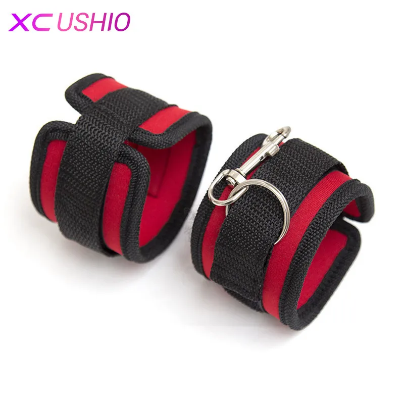  Adult Game Bdsm Bondage Under Bed Restraint Belt Sex Nylon Hand Ankle Cuffs Bed Love Kit Sex Toys f
