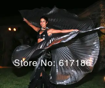 

[ Fly Eagle ] New Handmade Belly Dance Costume IsIs Angle Polyester Wings Black colors