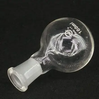 

100ml Quickfit 19/26 Socket Lab Glass Flask Round Bottom Single Short Neck Ware
