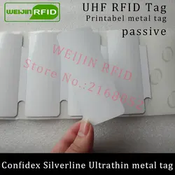 UHF RFID Анти-металл Tag confidex Silverline 915 мГц 868 мГц Impinj Monza4QT EPCC1G2 6C Малый печати pet пассивный RFID ПЭТ этикетки