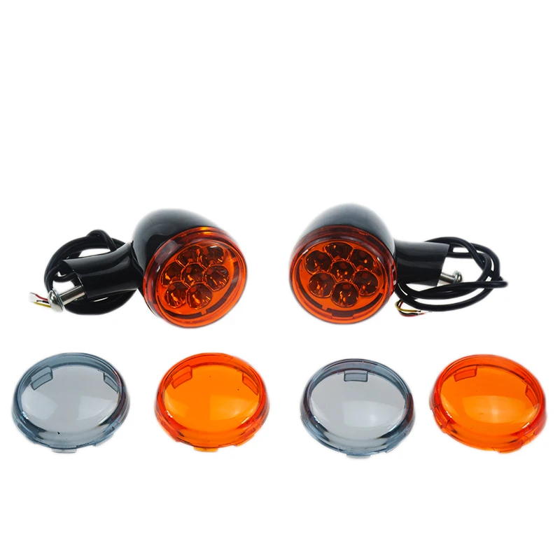 

Black Motorcycle Rear LED Turn Signals Lights W/ Brackets For Harley Sportster XL 883 1200 1992-2018 17 16 15 14 13 12 11 10 09