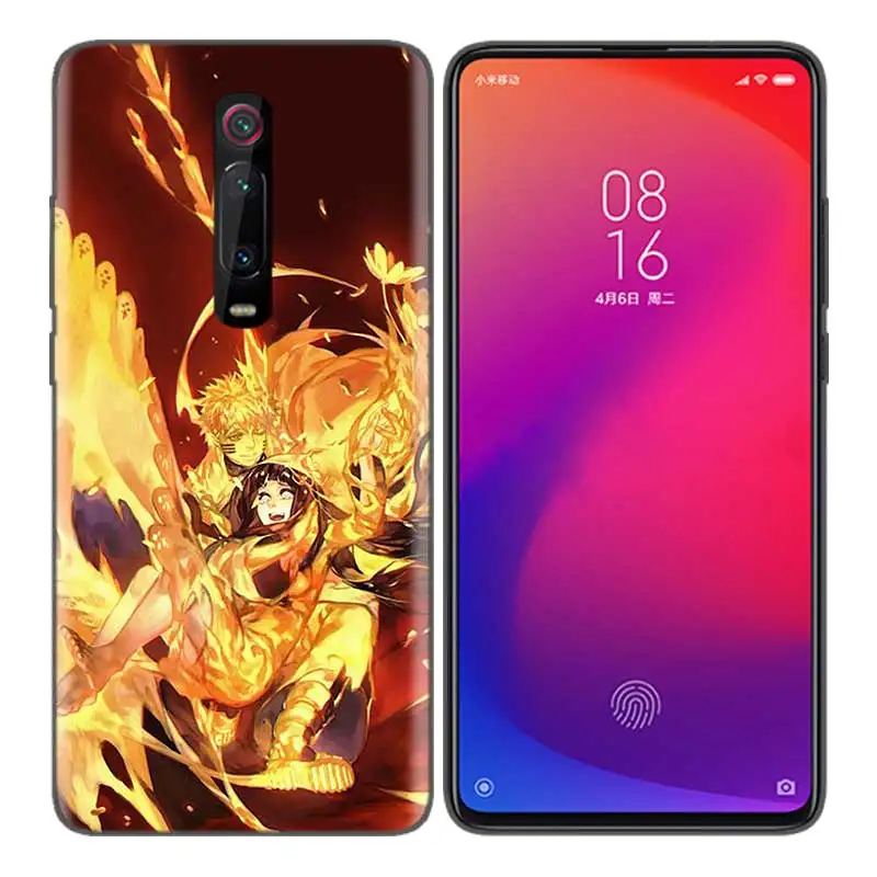 Черный мягкий силиконовый чехол для Xiaomi mi 9T CC9 Red mi 4 4X5 6 6A 7 7A Note Plus K20 Pro F1 Tampa осень Наруто Аниме Темный - Цвет: Серый