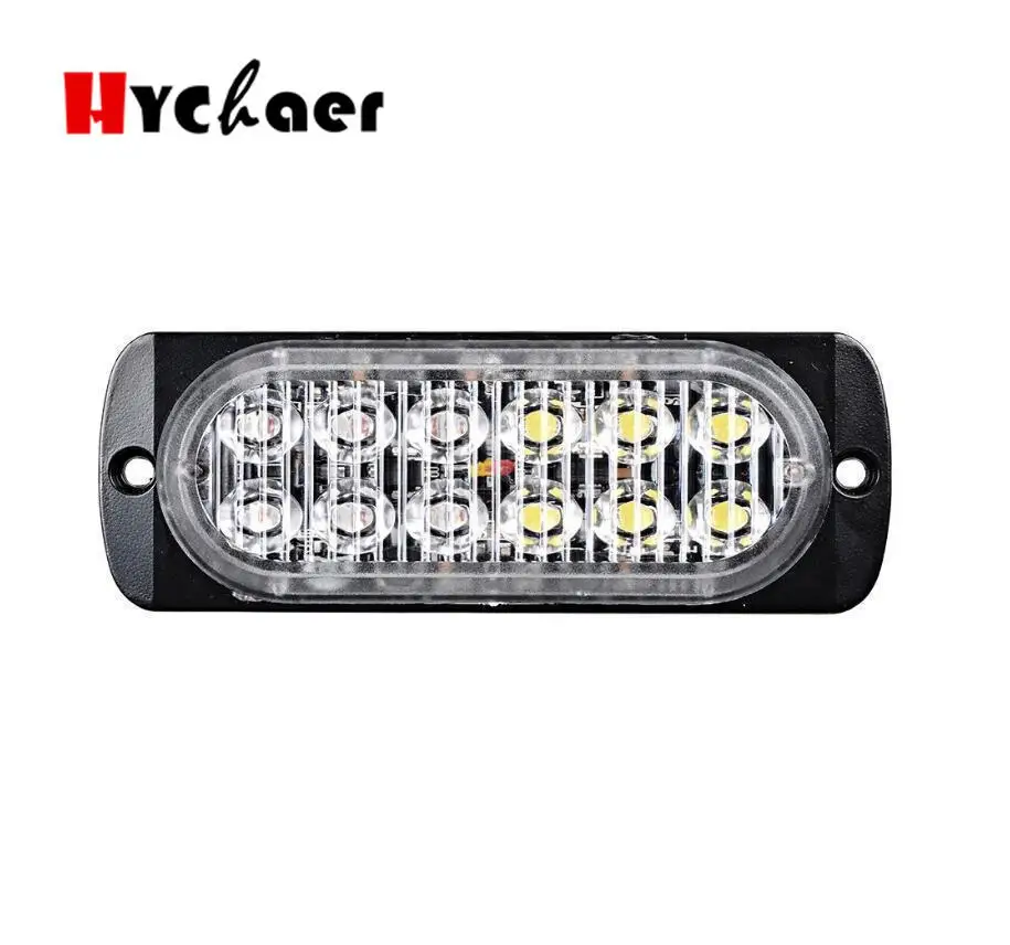 

Car Truck 12LED Emergency Strobe Flashing Warning Police Light Ultra-thin 12V 24V 36W High Power Red Blue Orange Amber