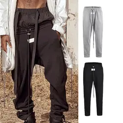 Весенние и осенние уличные мужские спортивные брюки для бега для отдыха однотонные хип-хоп мужские длинные брюки стильные брюки одежда