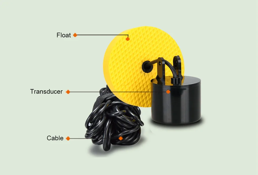 Inventor de Peixes Sonar para Pesca Fishfinders para Caiaque Sorte Portátil Sonar Fishfinder Cabo Barco Lago Gelo 17 Sorte portátil sonar inventor de peixes fishfinder