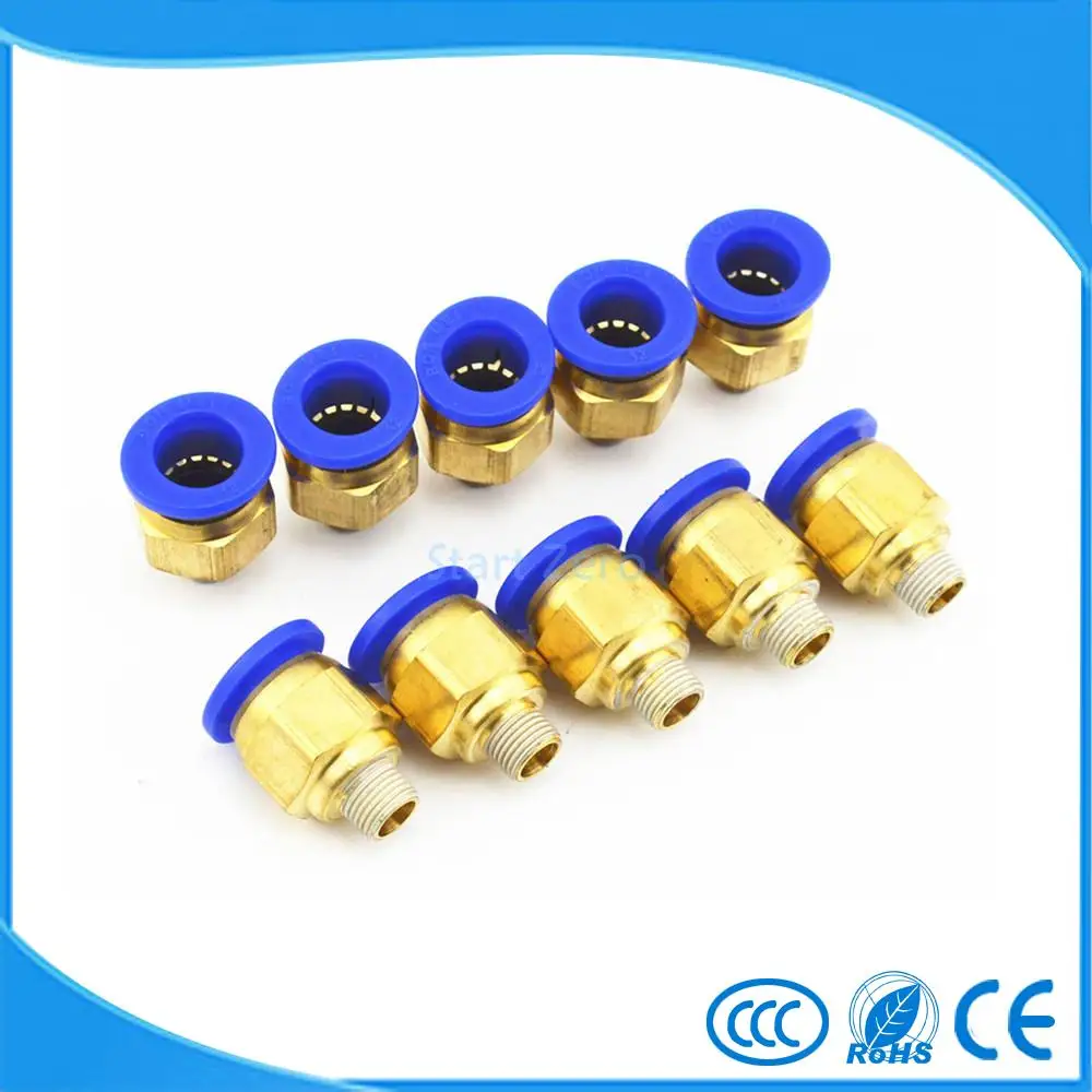 

10X 12mm Tube X 1/8" Male Thread Quick Connector Pneumatic Air Fittings PC12-01