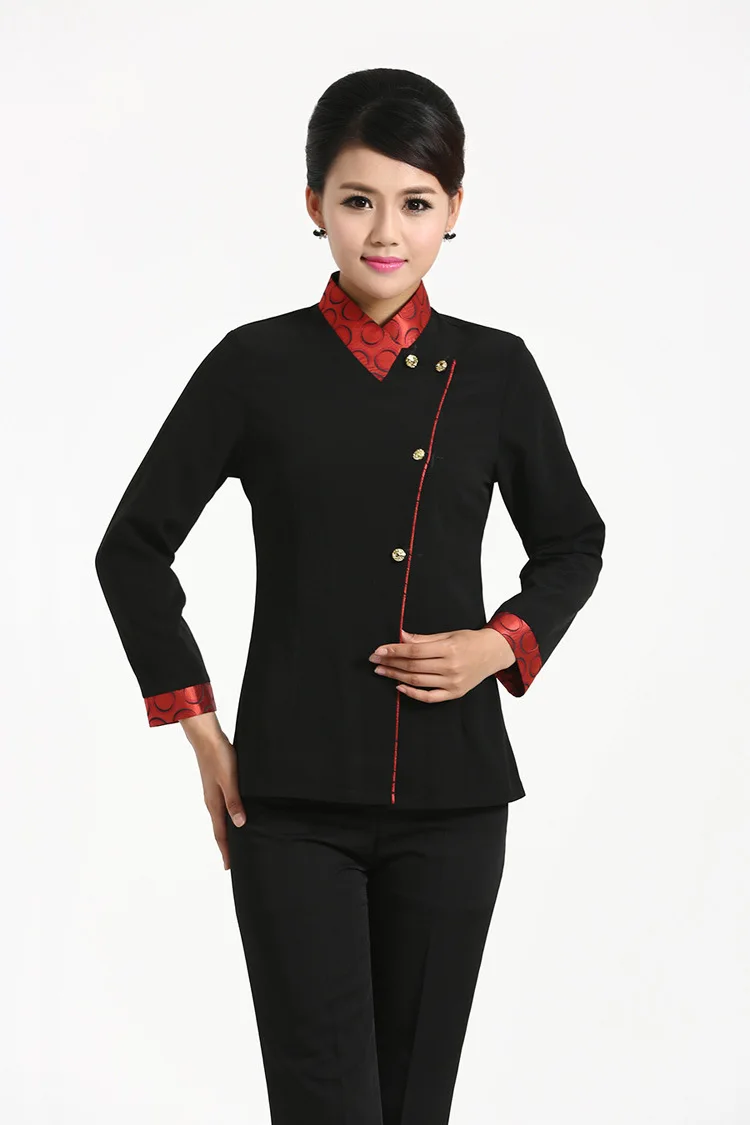Новые творческие китайский Ресторан униформа официанта Для женщин форменной одежде Спецодежда для общепита Повседневная обувь Кофе