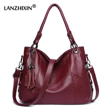 Lanzhixin Women Leather Handbags Women Messenger Bags Designer Crossbody Bags Women Bolsa Top-handle Bags Tote Shoulder Bags 819