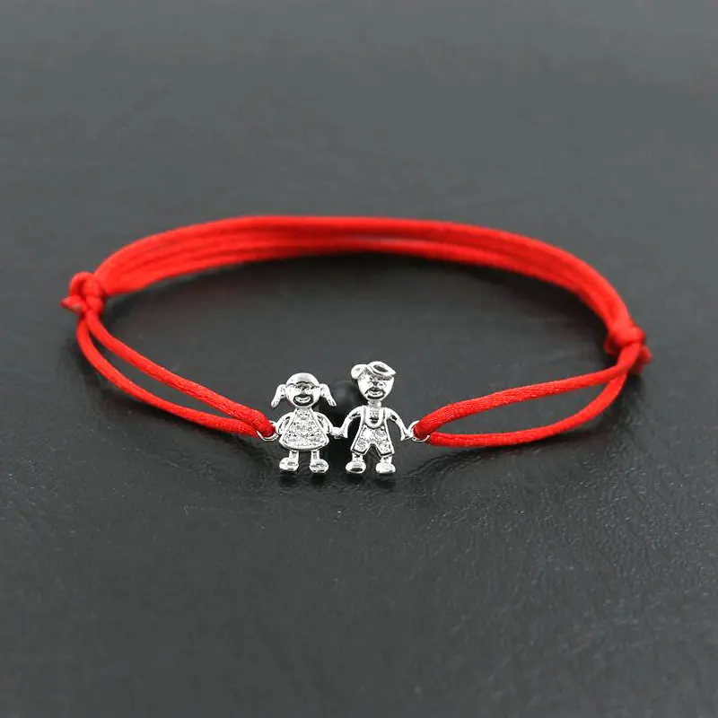 Милый браслет для всей семьи мальчиков и девочек плетеный веревочный