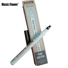 Music Flower макияж 3 цвета тонкой эскиз жидкая подводка для бровей ручка Водонепроницаемый татуировки супер натуральный, карандаш для бровей, устойчивый к пятнам инструменты