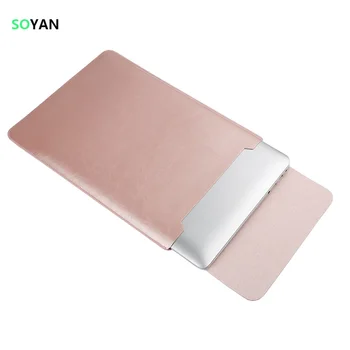 

Waterproof leather case sleeve Customized Logo Black,Gules,Blue,Yellow,Rose Gold,Brown PU laptop bag for 12/13/15 inch notebook
