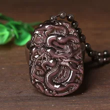 Естественный свет лед кулон Rainbow Obsidian дракон кулон lucky злые люди ювелирные изделия