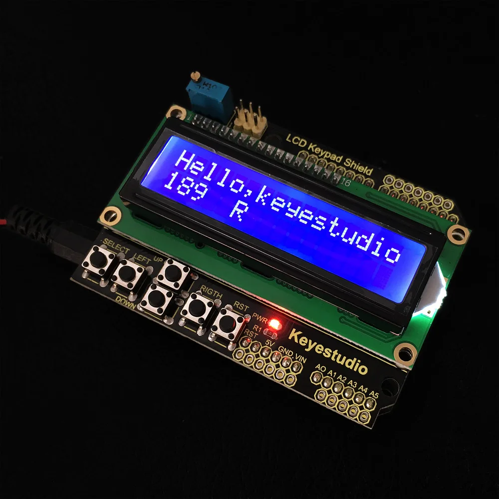 

Keyestudio 1602LCD Keypad Shield For Arduino LCD Display ATMEGA2560 For Raspberry Pi UNO Blue Screen Blacklight Module