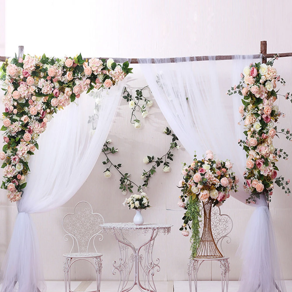 European Style Diy Wedding Stage Decoration Artificial Flower Wall Arch Silk Rose Peony Fake Flower Mix Design Flower Wall Artificial Dried Flowers Aliexpress