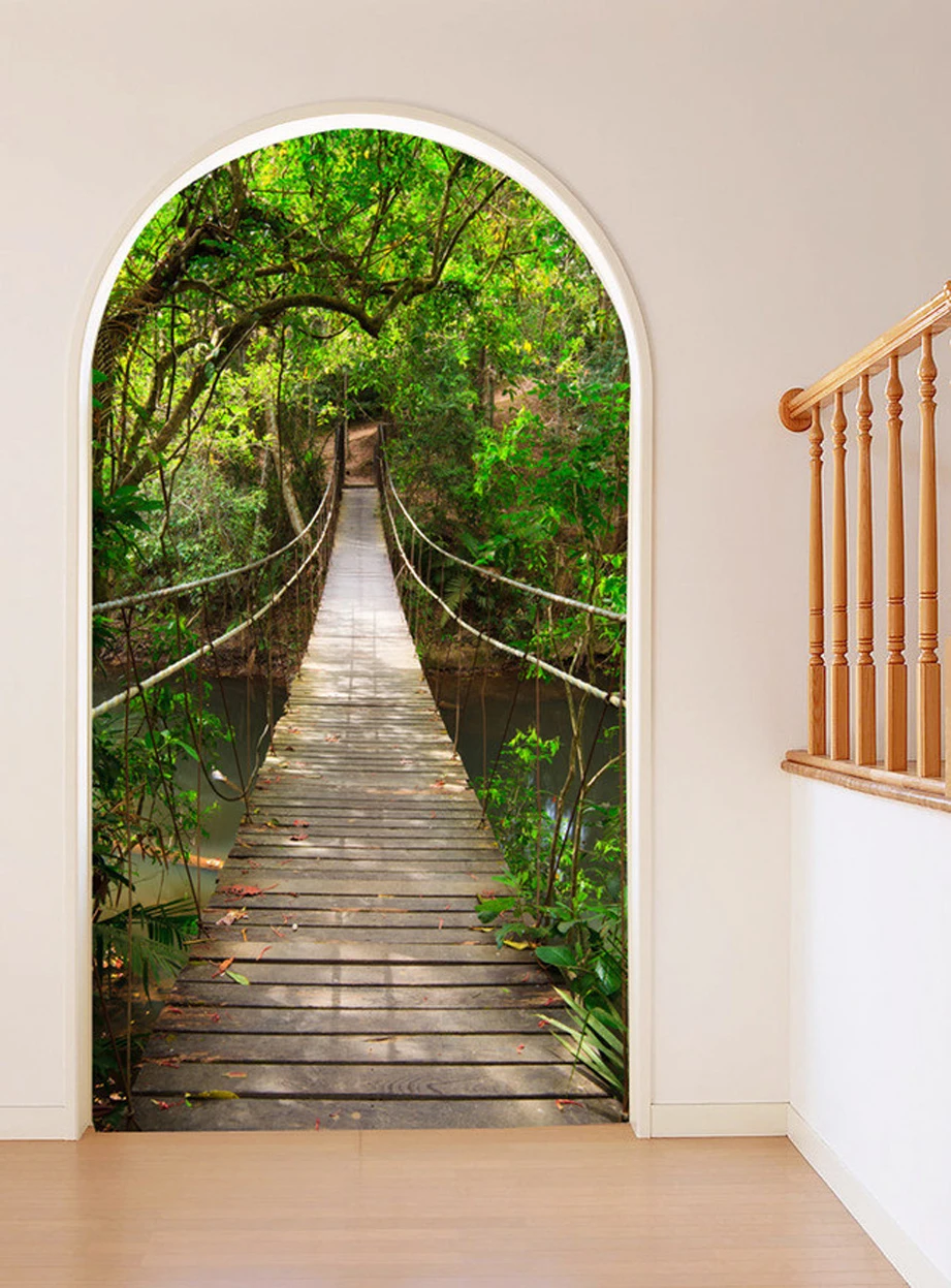 Wallpaper mural, Hd 3 d restoran teras ruang duduk lanskap 