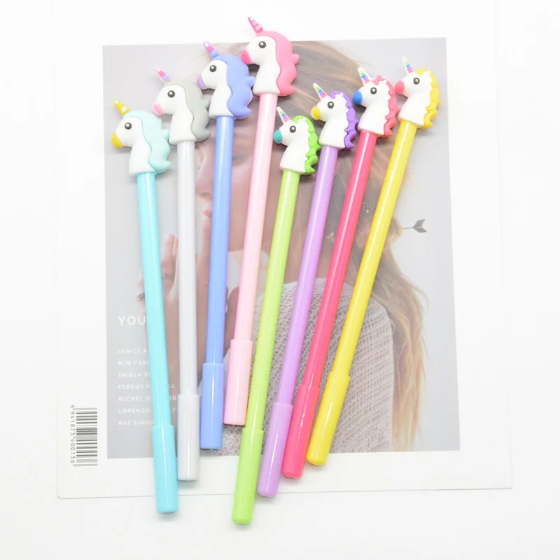 

60 pcs/lot Gel Pen Caneta Kawaii Lapices Jel Kalem Unicorn School Supplies Lapiceros Papelaria Creativos Lote Boligrafo Stylo