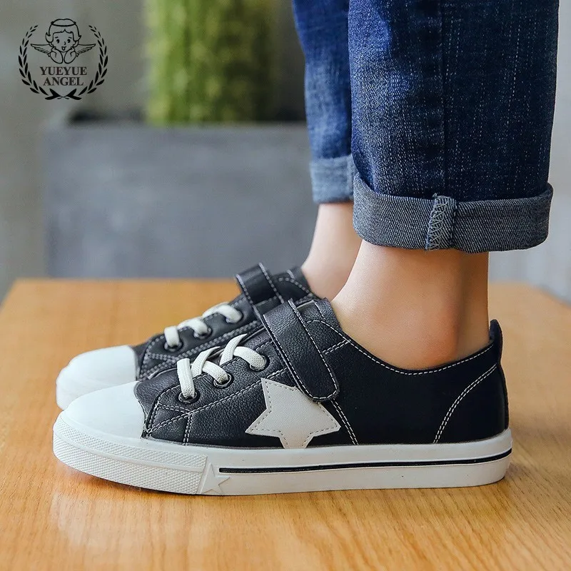 

School Shoes Boys Girls Genuine Leather Kids Sneakers Girls Breathable Casual Sports Shoes Childrens Footwear Sapato Infantil