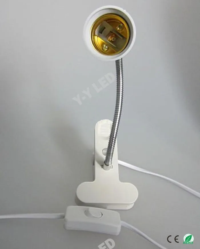 E27 Светодиодный настольный светильник вращается на 360 градусов держатель Зажим для ремня переключатель abajur светодиодный светильник для выращивания держатель лампы, универсальная струбцина для настольной лампы