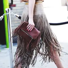 Женская летняя юбка винтажная уличная кисточка прямая клетчатая модная юбка с высокой талией Femininas