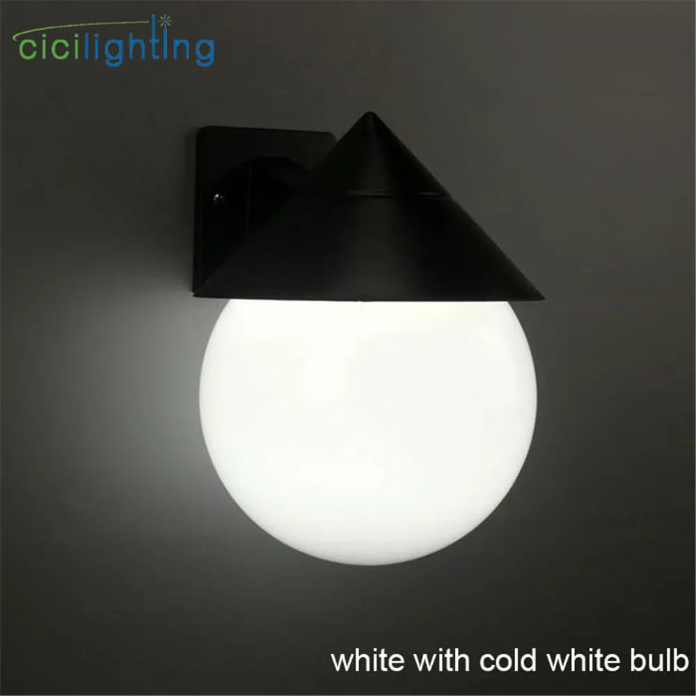 Открытый сад 7 Вт led крыльцо Настенные светильники IP54 E27 100-240 В белый прозрачный ПВХ водонепроницаемый настенный светильник для коридора балкона лестницы двора - Испускаемый цвет: white cold white