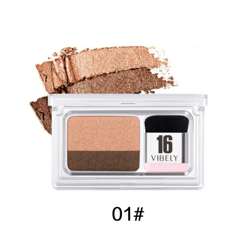 

Double Color Eyeshadow Makeup Palette Waterproof Pigment Shimmer Diamond Eye Shadow Cosmetics