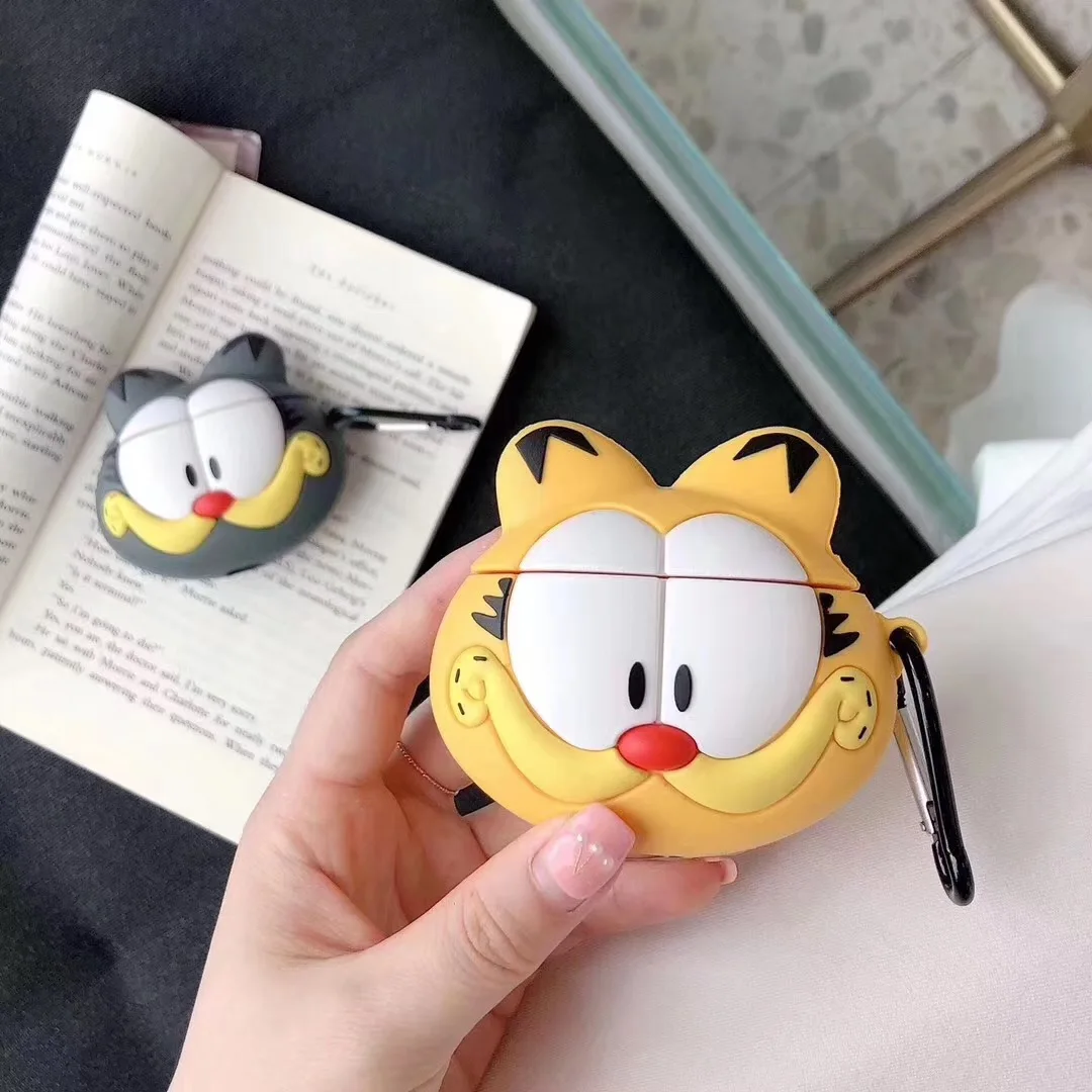 

3D Earphone Case For Airpods 2 Case Silicone Smiley Face Cartoon Headphones Cover For Apple Air pods 1 Case For Earpods Key Ring