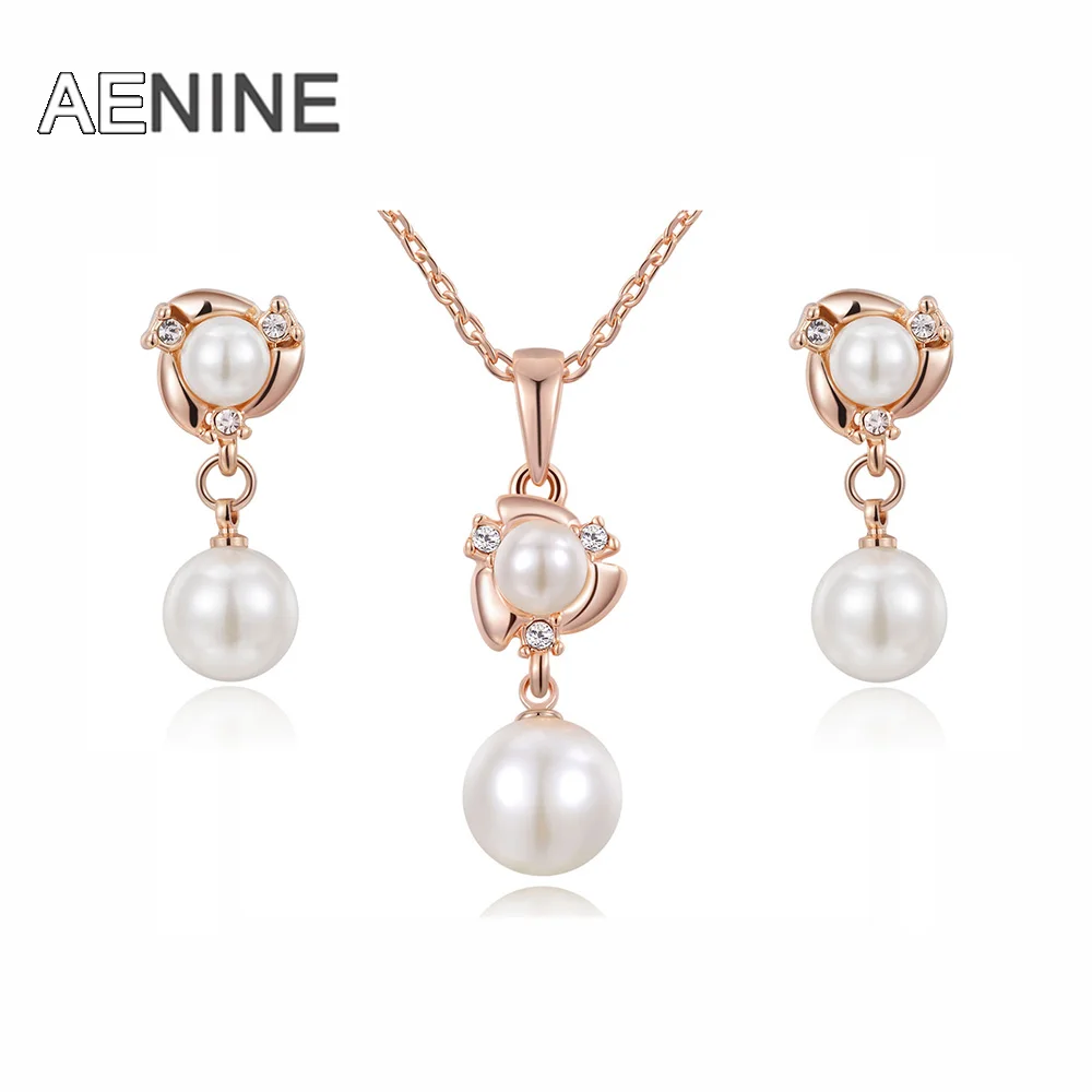Комплект ювелирных изделий AENINE L2070018545 изящный комплект из подлинных австрийских
