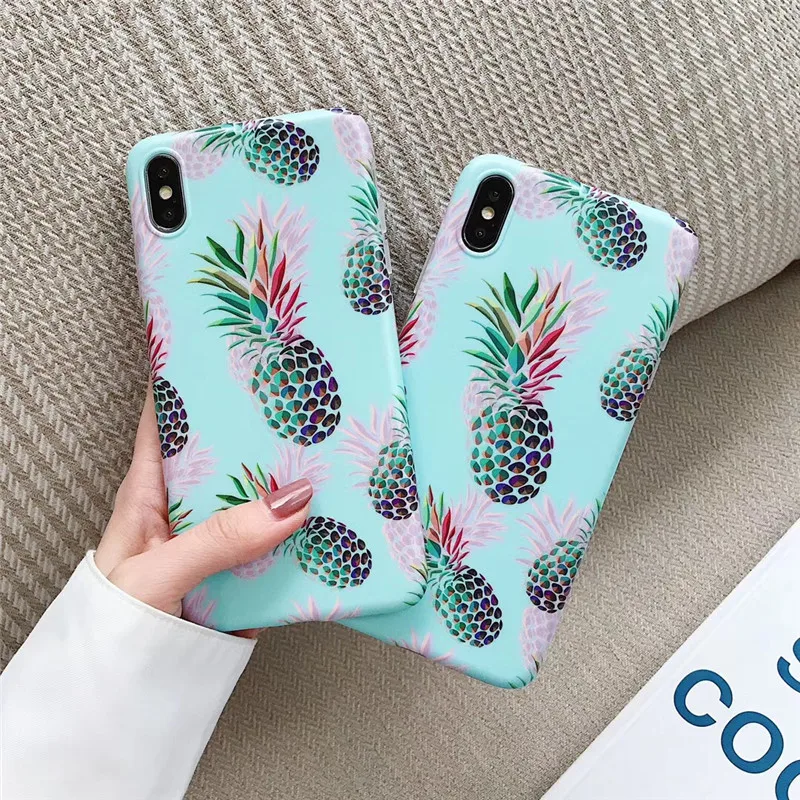 

Pineapple Dazzle Colour Phone Case For IPhone 6 6S 7 8 Plus Cases Soft Tpu Marble Phone Case Cover Coque For iphone X XR XS Max