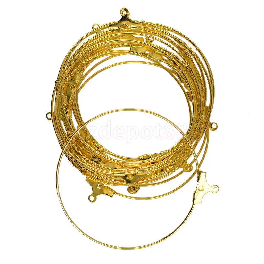 20 шт Бисероплетение серьга кольцо ухо Плетеное украшение делая результаты DIY - Цвет: Gold