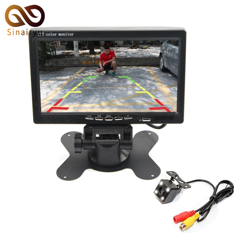 

Auto Parking Reverse Camera Monitors, 7 inch Car Rear View Mirror Monitor With 4 LED Night Vision Rear View Camera