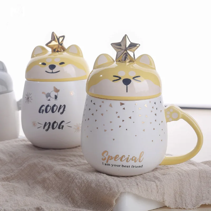 Милые Мультяшные чашки кофейные кружки для завтрака керамическая кружка с