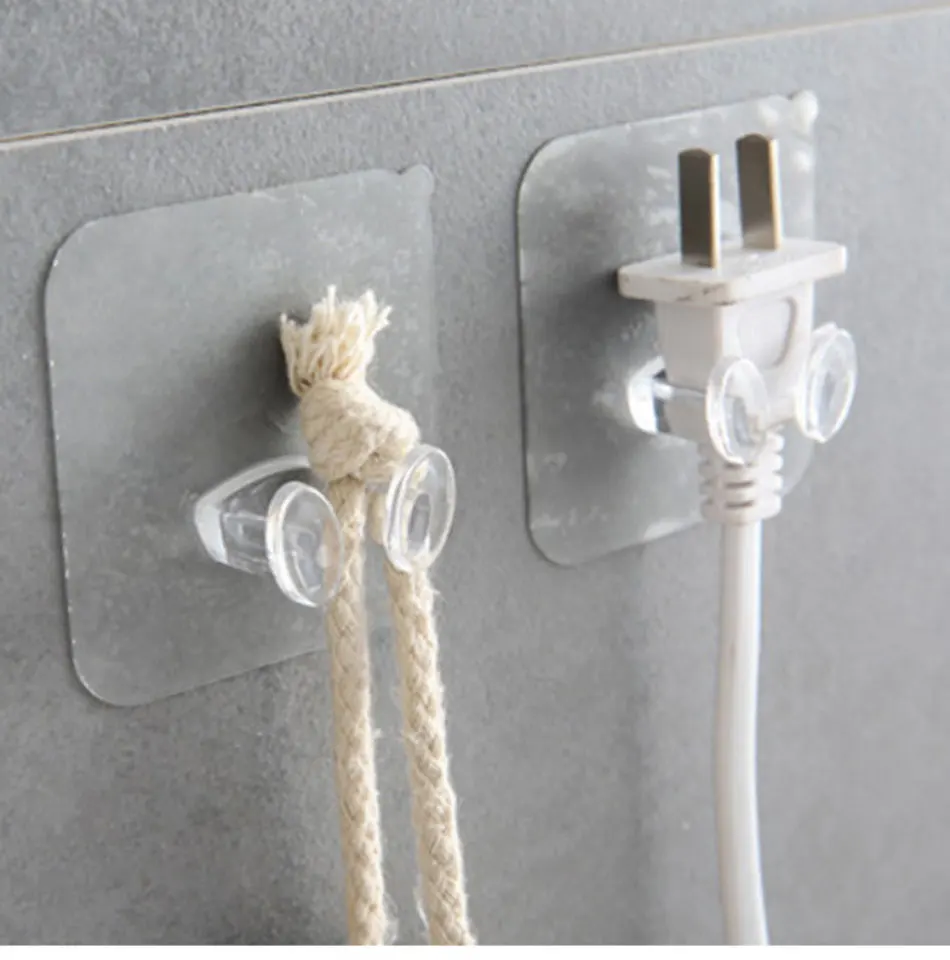 2pc Multi-function Wall Storage Hooks Power Plug Socket Holder Adhesive Hanger Home Office Storage Hook Convenient to Hang A70