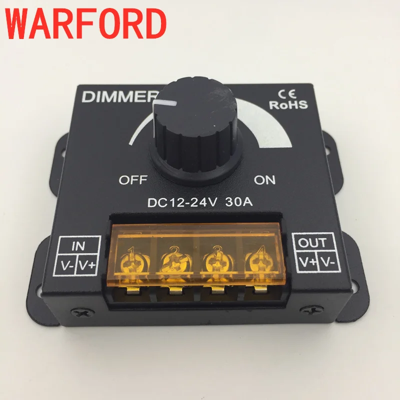 8A/30A светодиодный диммер постоянного тока 12 V 24 360 W регулятор яркости лампы панель