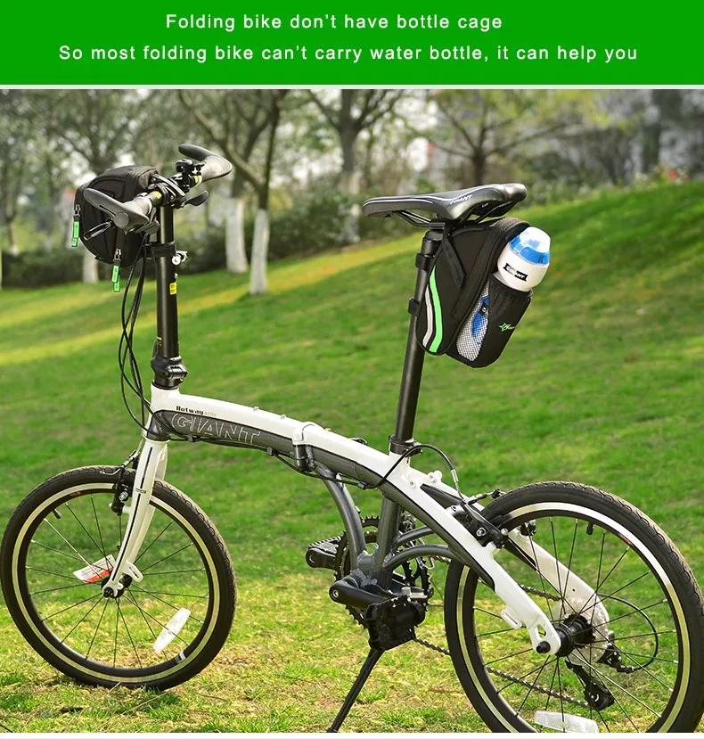 Perfect ROCKBROS Bicycle Bag Folding Mountain Road Bike Tail Bag Bicycle Seatpost Saddle Bag Cycling Portable Seat Pouch BMX Rear Bag 6