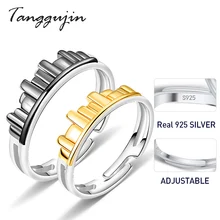 Tanggujin Couple Rings 925 Sterling Silver Adjustable Simple Ring For Women Men Lovers Jewelry Gift Wedding Band Party Ring Tanggujin Couple Rings 925 Sterling Silver Adjustable Simple Ring For Women Men Lovers Jewelry Gift Wedding Band Party Ring