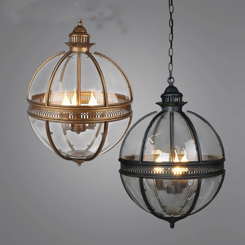 Современные подвесные потолочные светильники металлические подвесные светильники для столовой гостиной Ретро шаровая люстра