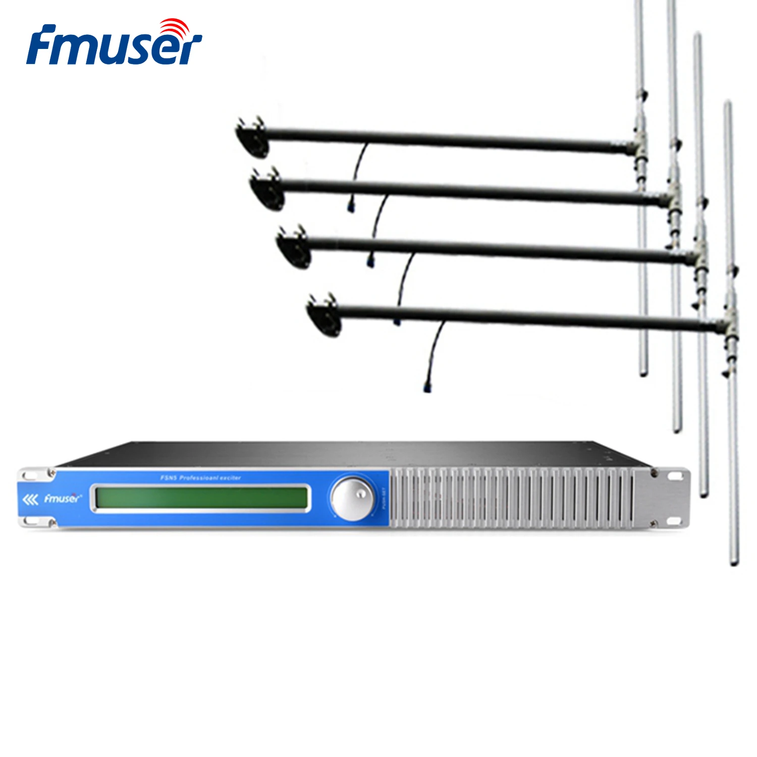 

FMUSER FMT5.0-150H 100W 150W FM Transmitter Kit FM Broadcast Transmitter+4*DP100 FM Dipole Antenna+30m Cable For Radio Station