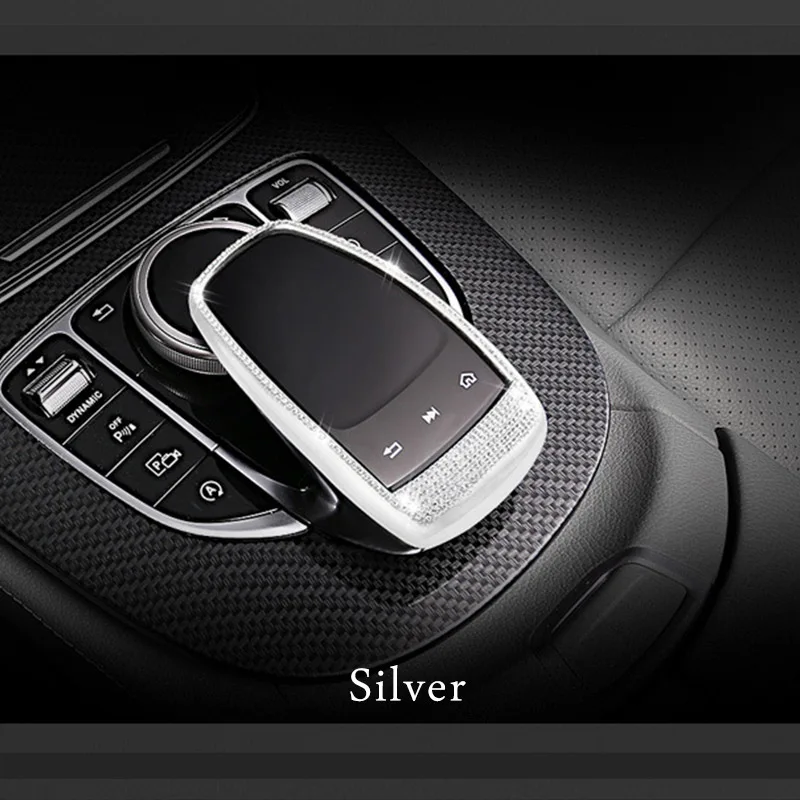 Для Mercedes C w205 amg GLE W166 GLS GLC x253 c253 coupe E w213 V w447 amg аксессуары для мыши с центральным управлением - Название цвета: silver 1pcs