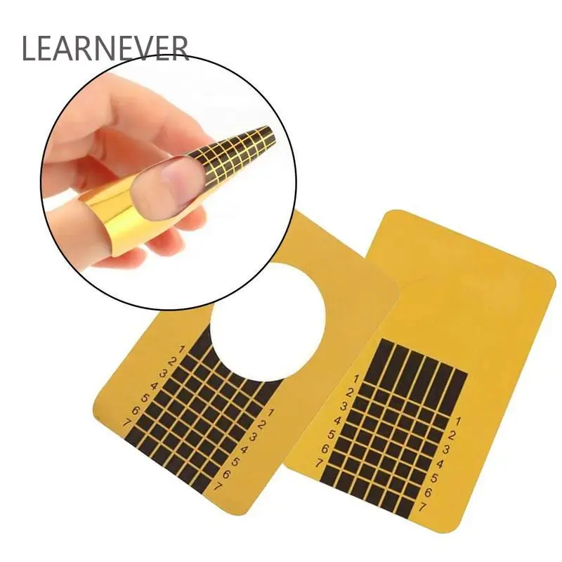 

10/20/40pcs Professional Nail Forms Acrylic Curve Nail Extension Nail Art Guide Form Stencils And Stamps For Nail Polish Guide