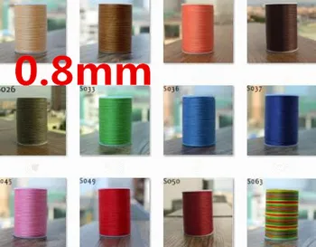 

GALACES YL080 78m long 0.8mm wide 24 colors flat waxed thread for leather sewing, YULE thread
