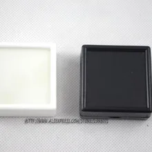 Пластик 5*5 см 20 шт./лот драгоценный камень упаковочная коробка Алмазный ящик для хранения каменный ящик драгоценный камень каменный ящик черный и белый