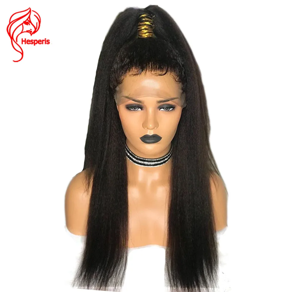 

Hesperis Hesperis full lace human hair wigs With Bbay Hair Indian Remy Kinky Straight Gluless Full Lace Wigs Pre Plucked