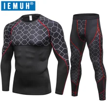 Новинка, осенне-зимнее термобелье для мужчин, быстросохнущее эластичное компрессионное теплое кальсоны, мужской повседневный термо-комплект нижнего белья