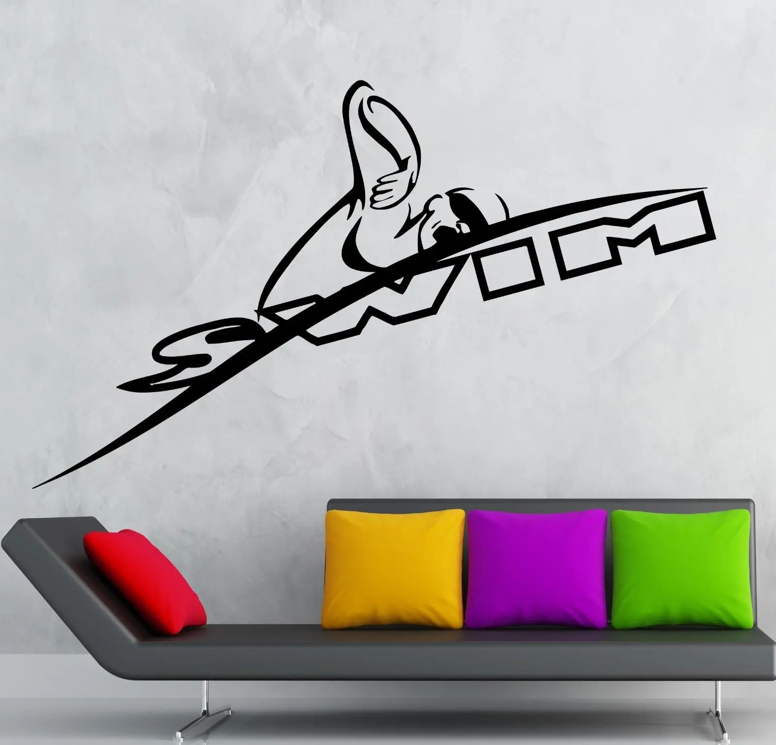 Новинка 2016 Виниловая наклейка для плавания бассейна водные виды спорта наклейки