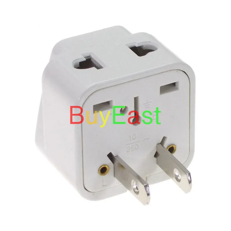 USA/Canada/Japan 2 pin Travel Adapter, 2 Way Outlet Port Convert UK/AU